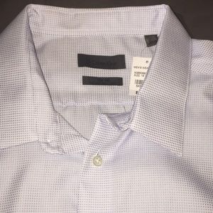 NWT Calvin Klein 18.5 36/37 XXL Blue Dress Shirt